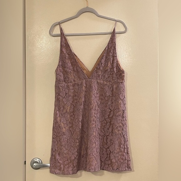 FREE PEOPLE Night Shimmers Velvet Mini Dress in Purple - Picture 5 of 10
